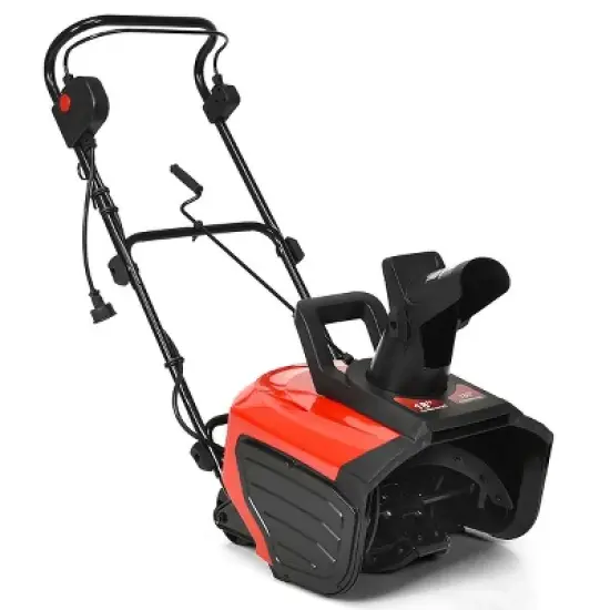 15Amp Corded Snow Blower w/ 180&deg;Chute Rotation & 2 Transport Wheels Red\Blue image {11}