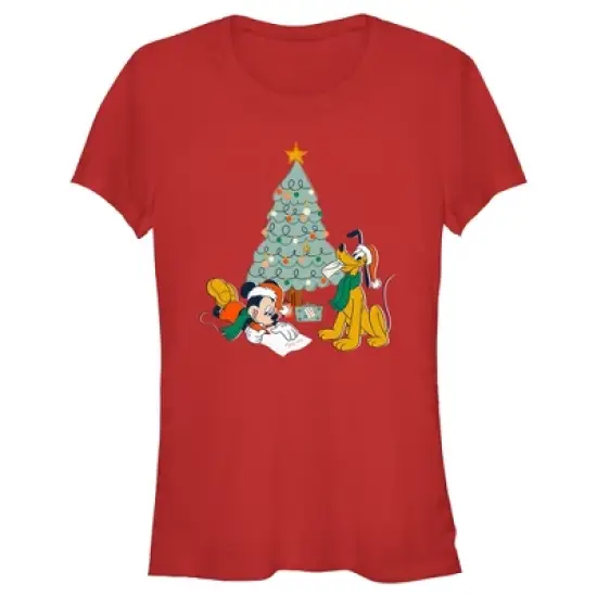 Junior's Mickey & Friends Letter for Santa T-Shirt image {3}