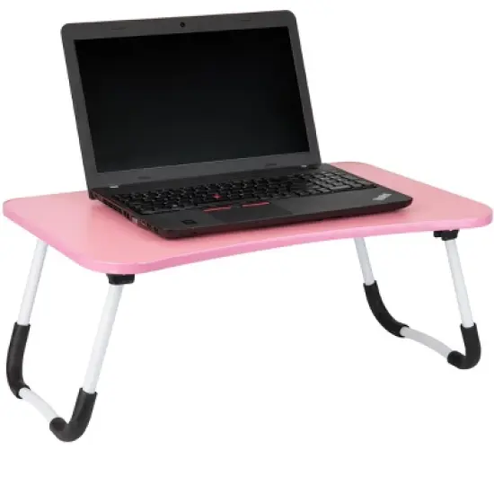 Mind Reader Foldable Bed Tray, Lap Desk with Fold-Up Legs, Freestanding Portable Table for Laptop, Tablet, Reading image {4}