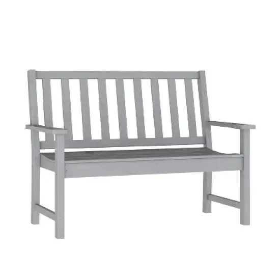 Merrick Lane All Weather Recycled HDPE Bench for Indoor and Outdoor Use image {10}