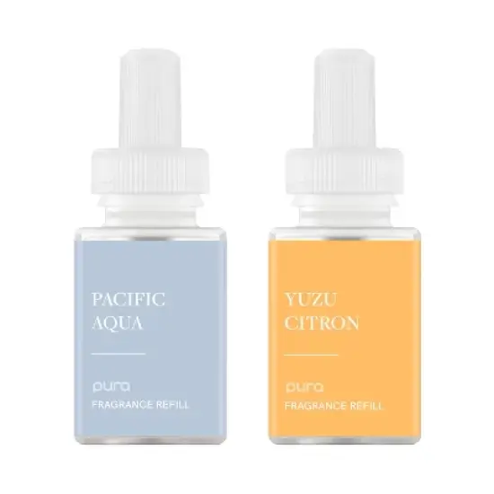 Pura Pacific Aqua and Yuzu Citron Starter Kit: Essential Oil Blend, 0.66 Net Wt, Musk & Bergamot Notes, Child & Animal Safety Warning image {1}