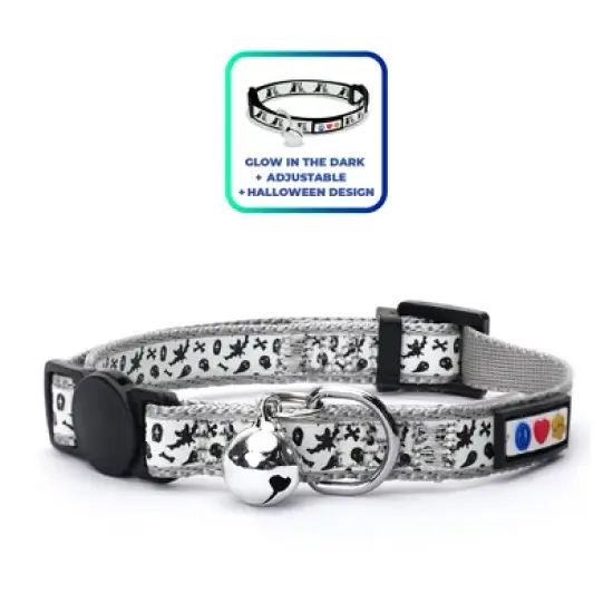 Pawtitas Glow In The Dark Adjustable Cat Collar image {11}