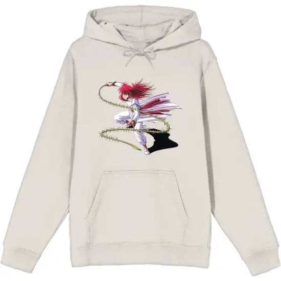 Yu Yu Hakusho Yoko Kurama Men's Graphic Hoodie in Sand image {2}