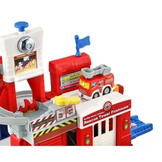 VTech Go! Go! Smart Wheels Race & Rescue Firehouse Track Set image {9}