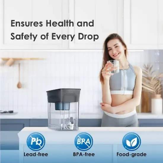 Waterdrop Slim Alkaline Water Filter Dispenser,Black (1 Filter Included) image {6}