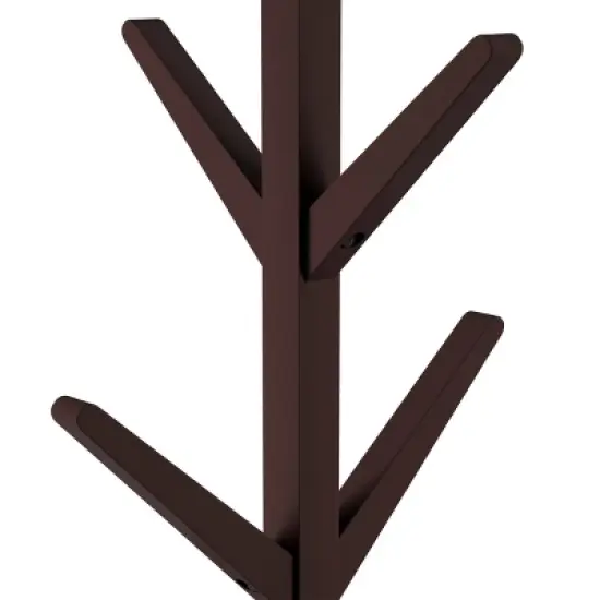 Hastings Home Modern Freestanding Wooden Coat Rack - Hall Tree for Jackets, Hats, and Purses image {3}