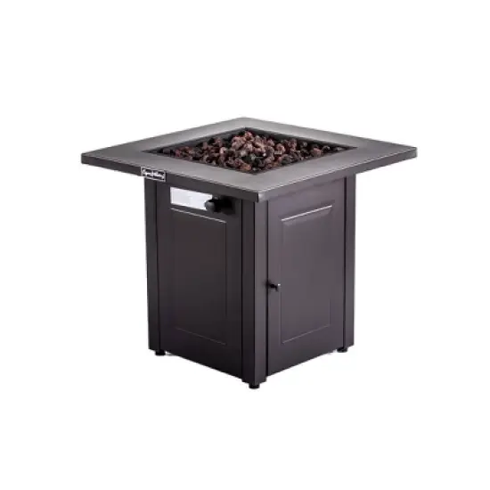 Garden Comfort 28" Square Outdoor Fire Table Mocha image {3}
