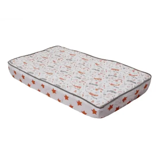 Bacati - Basketball Orange/Gray Muslin Changing Pad Cover image {7}
