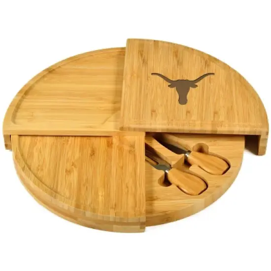 NCAA Texas University Longhorns Patented Multi Level Bamboo Cheese & Charcuterie Board image {4}