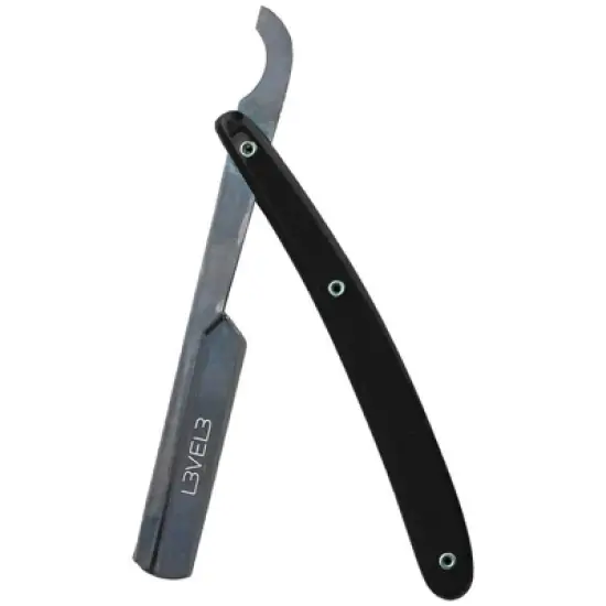 L3 - Level 3 Turkish Razor - Rust Free Straight Edge Razor (Black) image {1}
