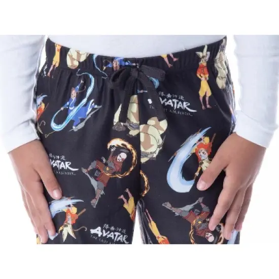 Nickelodeon Boys' Avatar The Last Airbender Cartoon Character Pajama Pants Black image {3}