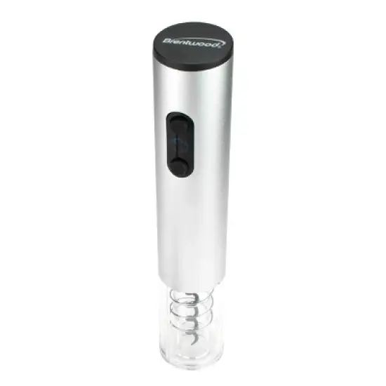 Brentwood Electric Wine Bottle Opener with Foil Cutter, Vacuum Stopper, and Aerator Pourer in Silver image {2}