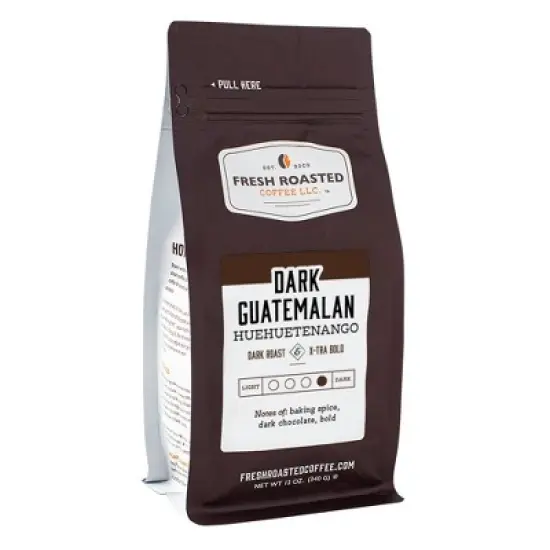 Fresh Roasted Coffee, Dark Guatemalan Huehuetenango, Ground Coffee image {5}