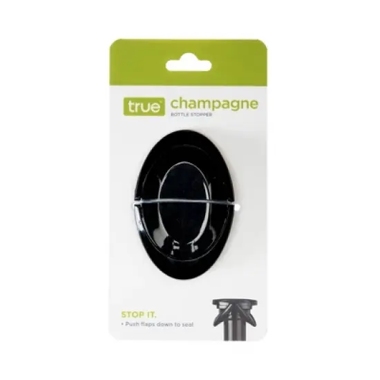 True Sapore Champagne Stoppers for Bottles, Sparkling Wine Stopper, Wine Accessories Kitchen Accessory, Black Set of 1 image {6}