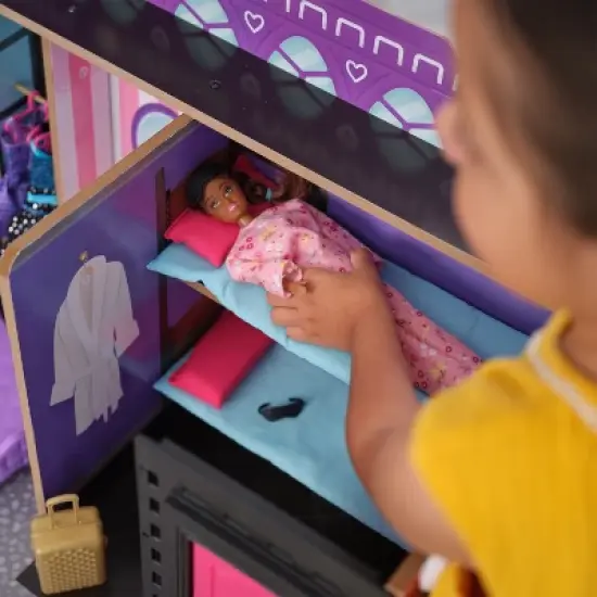 KidKraft 2-in-1 Wooden Hotel & Waterslide Dollhouse image {10}