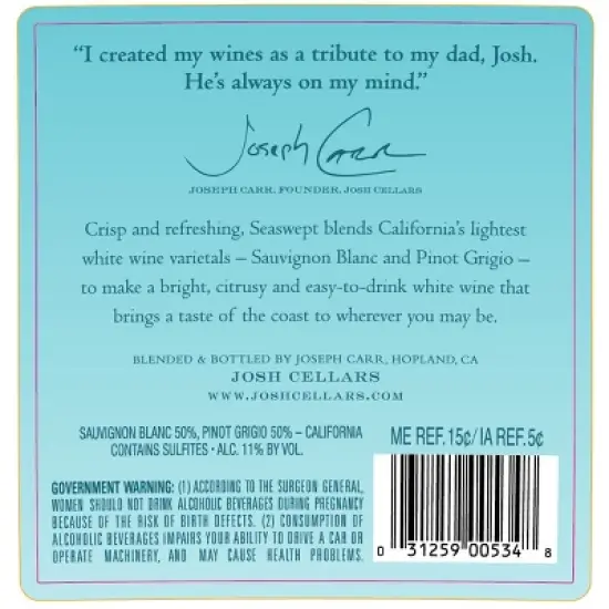 Josh Cellars Seaswept - 750ml Bottle image {8}