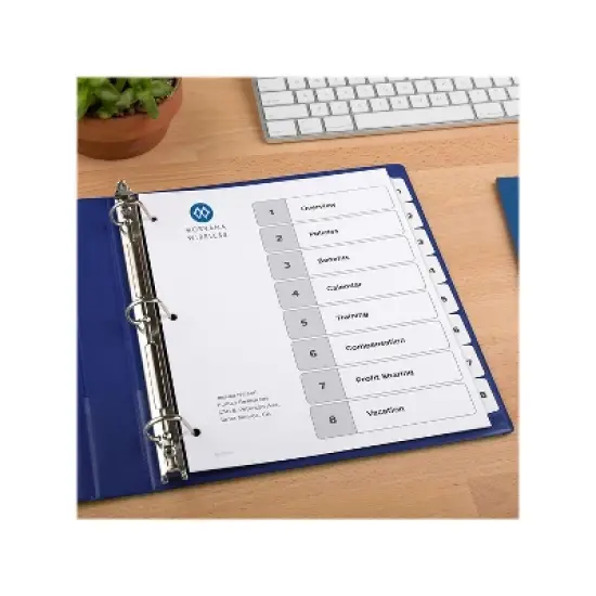 Avery Pre-Printed 8-Tab Numeric Dividers Customizable 11822 image {2}