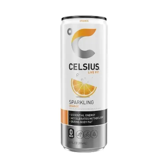 CELSIUS Sparkling Orange Functional Energy Drink - 12 fl oz Can image {5}