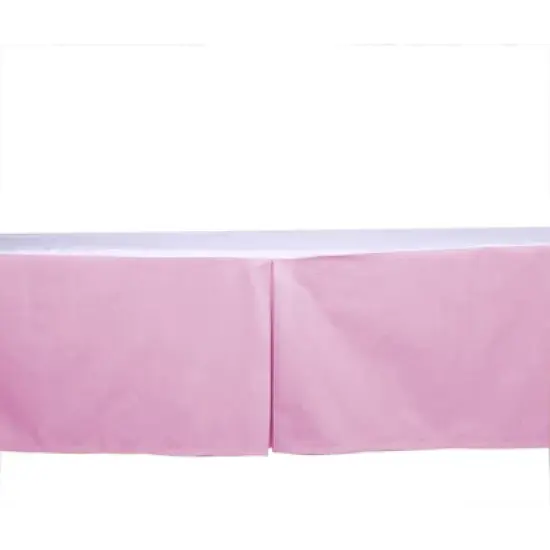 Bacati - Solid Crib/Toddler Bed Skirt - Pink image {2}
