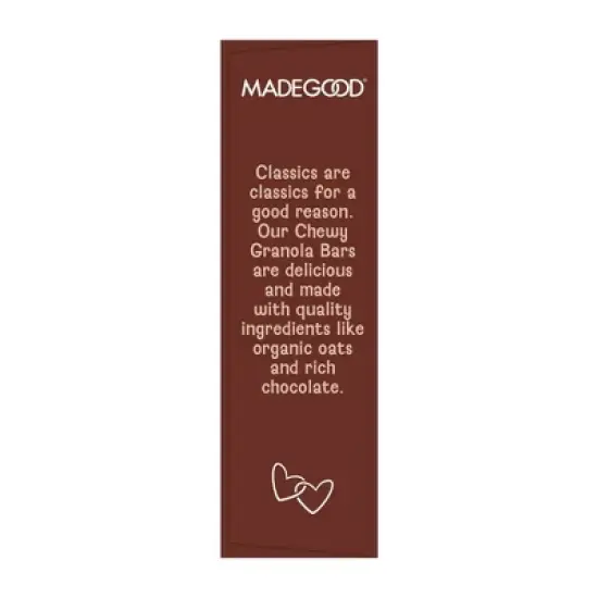 MadeGood Snack Bars Chocolate Chip - 0.85oz image {2}