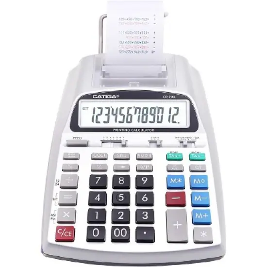 CATIGA 2025 Printing Calculator, 10-Key Adding Machine, Desktop Office with Paper Roll, Accounting & Finance, Business Use image {6}