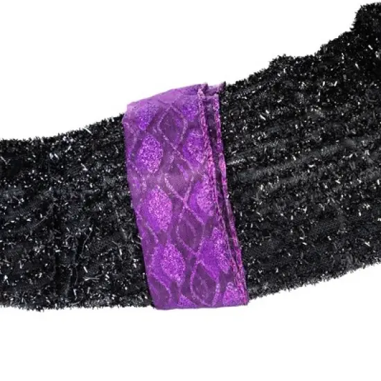 Northlight Witch's Boot with Glittered Roses and Foliage Halloween Decoration - 12" image {9}
