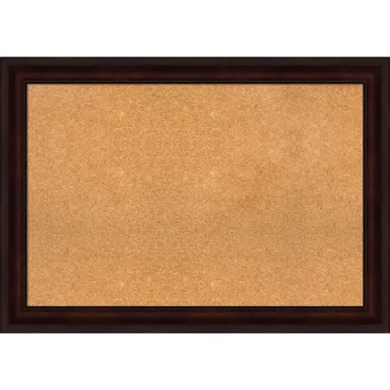 Amanti Art Coffee Bean Brown Framed Corkboard, Natural Cork image {8}