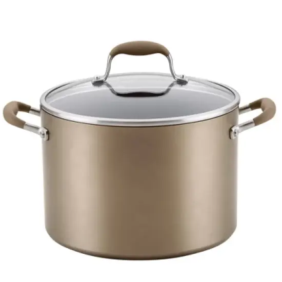 Anolon Advanced Home 10qt Hard Anodized Nonstick Stockpot with Lid Bronze image {15}