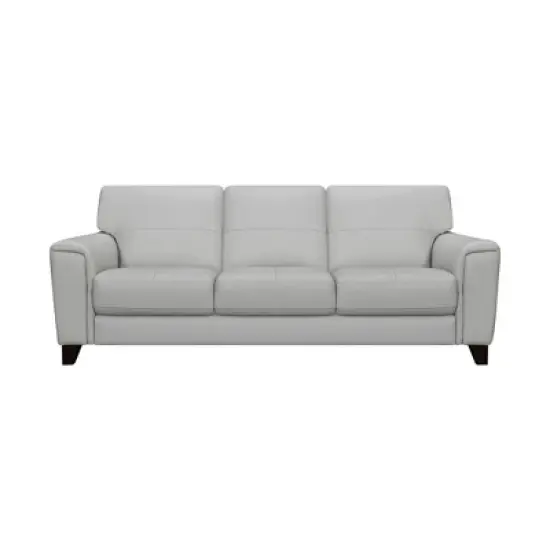 87" Bergen Genuine Leather Square Arm Sofa - Armen Living image {1}