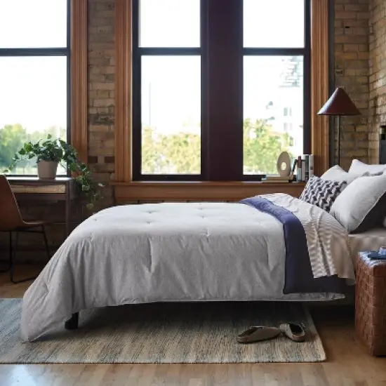 8pc Chambray Comforter and Sheet Set Indigo - Threshold&trade; image {1}