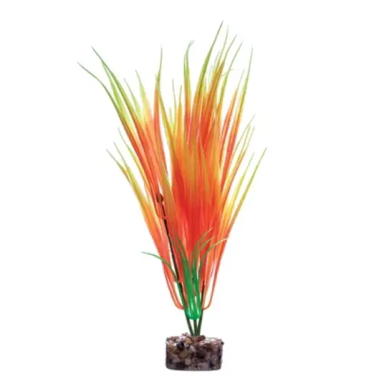 GloFish Orange and Yellow Medium Fluorescent Under Blue LED Light Decor Aquarium Plant image {1}