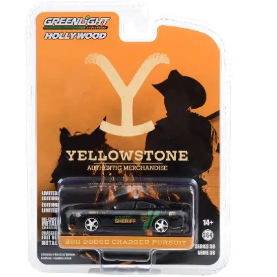 2011 Dodge Charger Pursuit #18 "County Sheriff Deputy" Black "Yellowstone" 2018-Current TV 1/64 Diecast Model Car by Greenlight image {2}