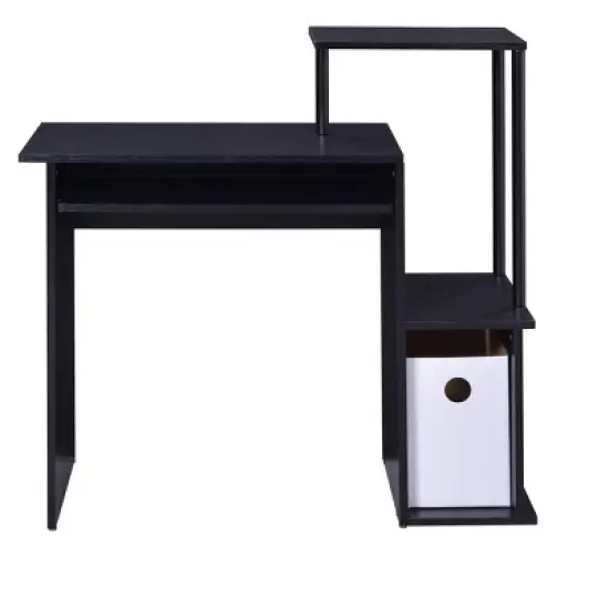 NicBex Gaming Desk Computer Table with Side open Shelves&Keyboard Tray,Versatile Home Office Desk for Study&Office,Home Workstation image {4}