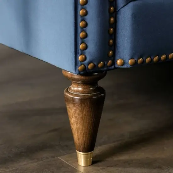 Fawne Camelback Sofa Blue - Furniture Of America image {7}