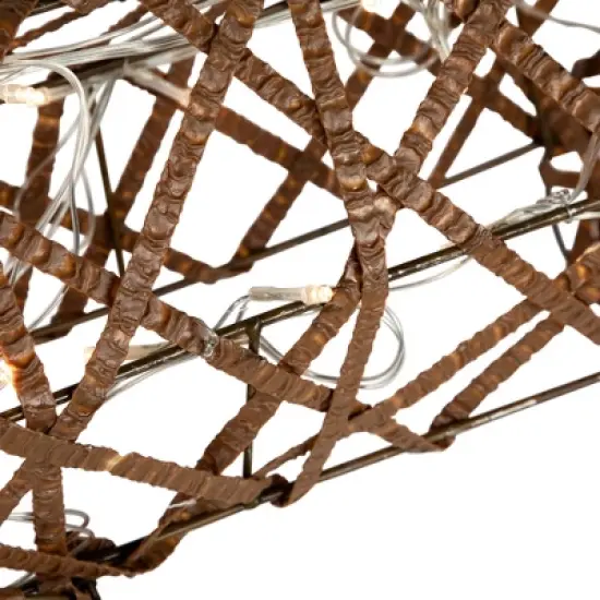 Northlight 35" LED Lighted Feeding Rattan Reindeer Outdoor Christmas Decoration image {6}