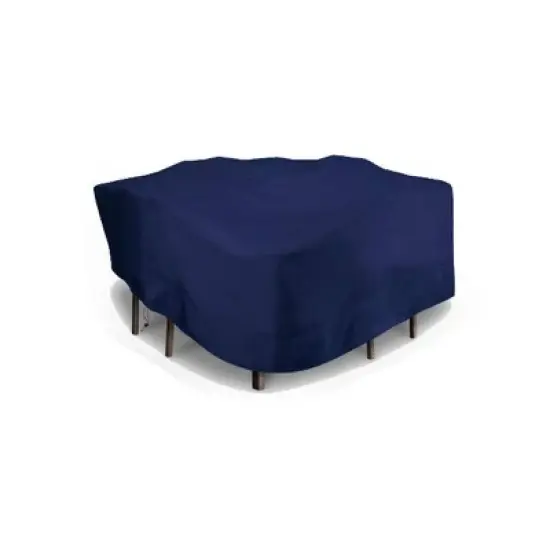 Eevelle 50" Meridian Square Table Fire Pit Cover Navy Blue image {9}