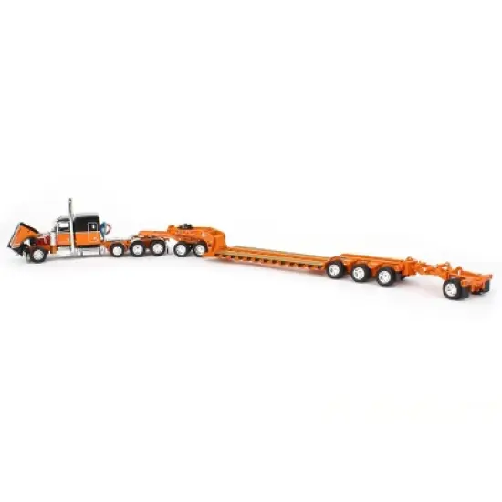 First Gear DCP 1/64 Peterbilt 389 63" Flat Top Sleeper w/ Fontaine Magnitude Tri-Axle Lowboy, Jeep & Stinger 60-1608 image {3}