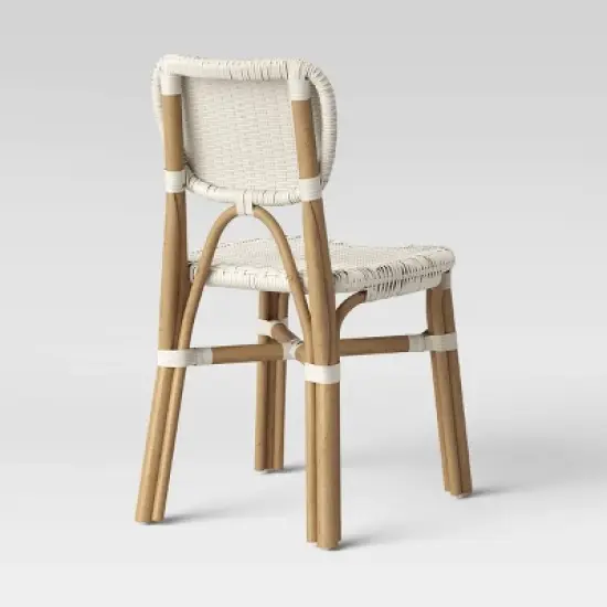 Canton Rattan and Woven Dining Chair White - Threshold&trade; image {3}
