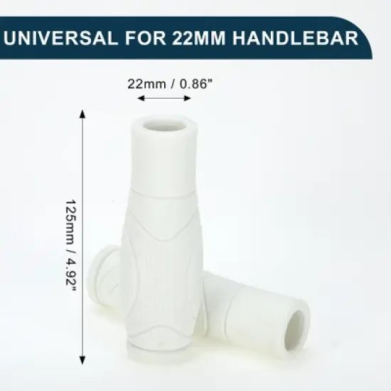 Unique Bargains Bike Handlebar Grips Covers 4.92" Long White 1 Pair image {4}