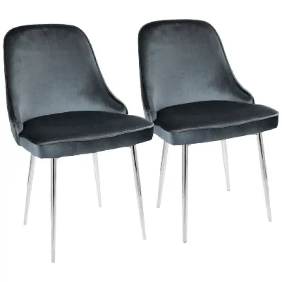 Set of 2 Marcel Dining Chairs Chrome - LumiSource image {9}