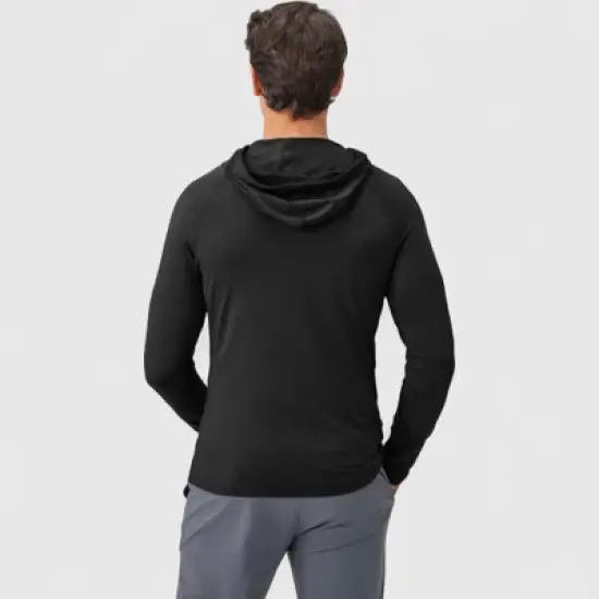 Anna-Kaci Active Men's Fitted Full-Zip Hooded Jacket with Front Pockets and Long Sleeves image {3}