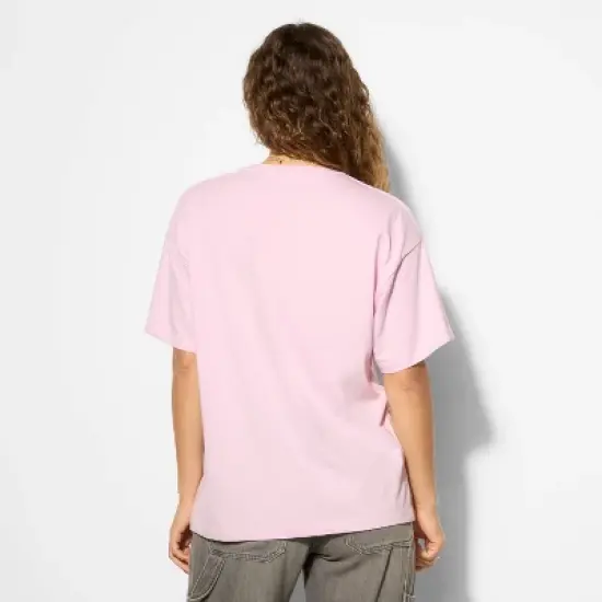 Women's Brooklyn Biggie Oversized Graphic T-Shirt - Pink image {2}