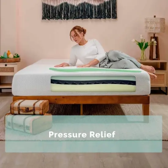 Bryt Green Tea Cooling Memory Foam Mattress - Bed Mattress in A Box image {5}