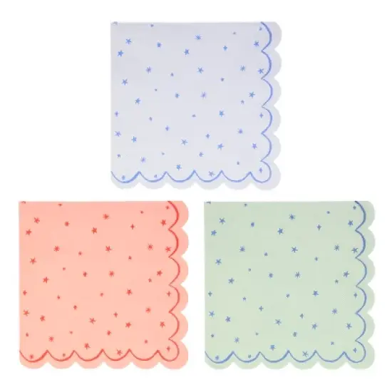 Meri Meri Star Pattern Large Napkins (Pack of 16) image {6}