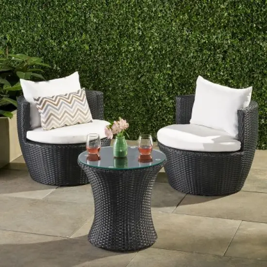 Maliang 3 Piece Patio Seating Set for Backyard, Garden, Porch, Balcony image {10}