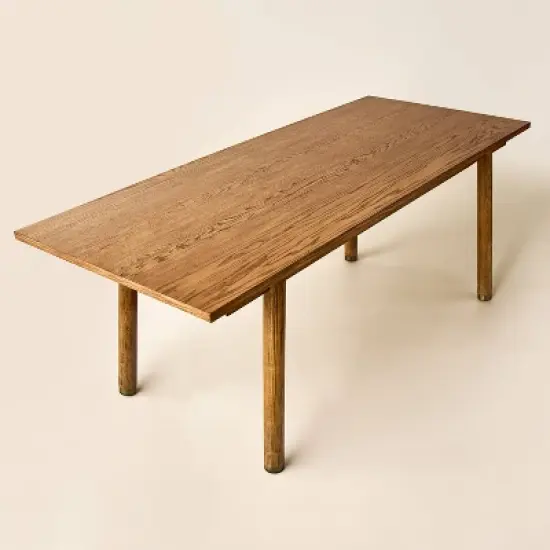 Dowel Leg Wooden Dining Table Brown - Hearth & Hand&trade; with Magnolia image {3}