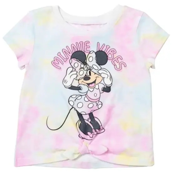 Disney Minnie Mouse Girls T-Shirt Shorts and Scrunchie 3 Piece Outfit Set Little Kid to Big Kid  image {2}