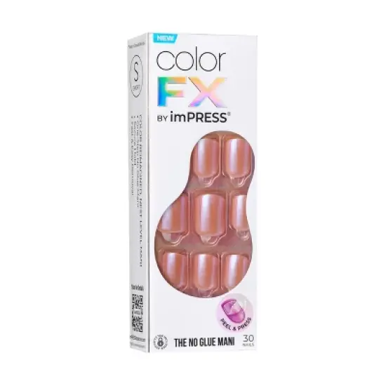 KISS Products colorFX by imPRESS Press-On Fake Nails - Short Squoval - Distraction - 30ct image {6}