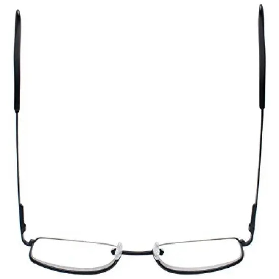 Calabria R754 Mens Rectangular Metal Frame Reading Eyeglasses Matte Black 50 mm image {1}
