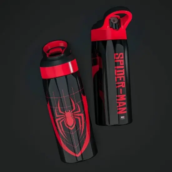 Zak Designs 19 fl oz Stainless Steel Vacuum Insulated Riverside Spider-Man Water Bottle: Kids & Boys Drinkware, Dishwasher-Safe image {5}